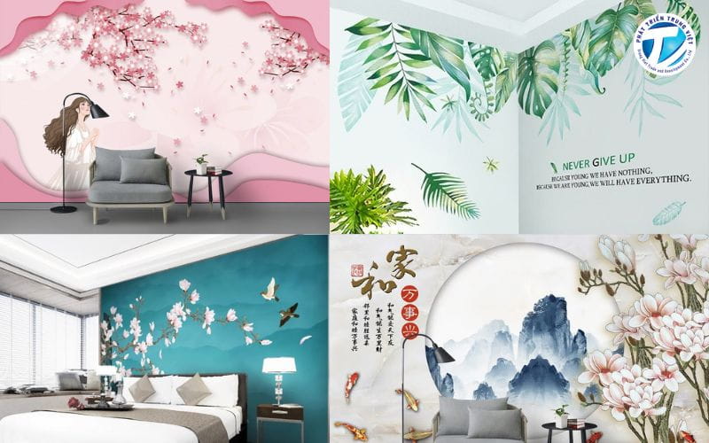 Mẫu in giấy dán tường đẹp